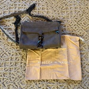 Rebecca Minkoff Charcoal Suede Shoulder Bag